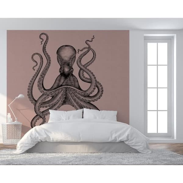 Tapet djur M1-No.60858 Digitaltryck Rosa Svart