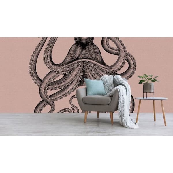 Tapet djur M1-No.60858 Digitaltryck Rosa Svart