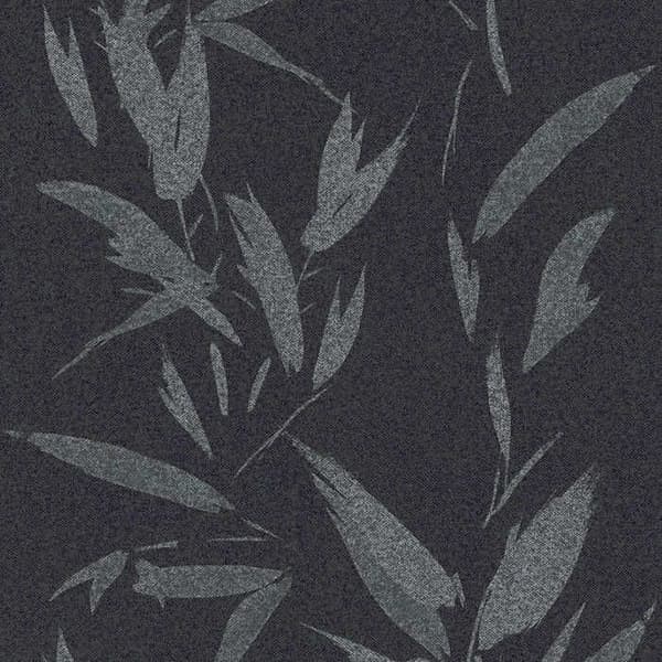 Tapet Småblad Enrico M1-No.3151 Antracit Natur Abstrakt Struktur