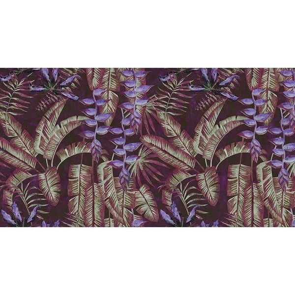 Jungle-tapet M1-No.60964 Digital utskrift Lila Brun Växter Blommig