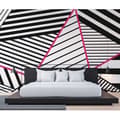 Miniatyrbild 3 av 3: 3D-tapet M1-No.60289 digitaltryck rosa vit abstrakt