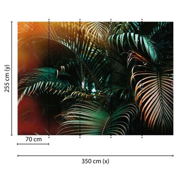 Palmträd Fototapet M1-No.60441 - Tadessi - Digitaltryck - Grön - Gul - Tropisk skog - Natur