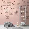 Miniatyrbild 4 av 4: Fåglar Fototapet M1-No.10315 - Tadessi - Digitaltryck - Rosa - Grå - Djur - Barnrum - Duva