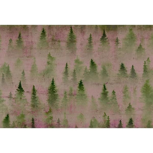 Tapet skog M1-No.60078 digitaltryck grön lila natur
