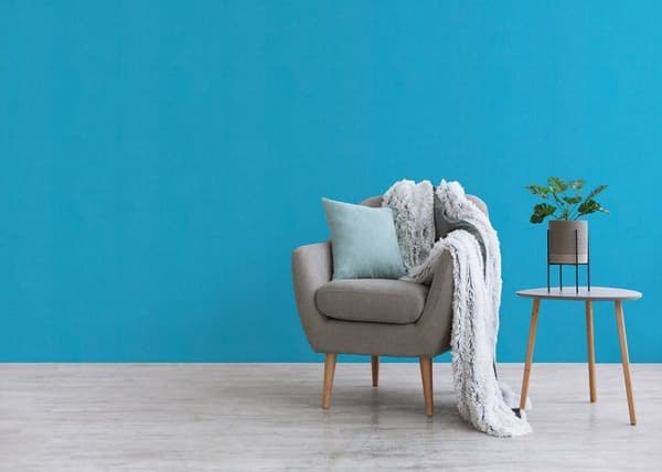 Enfärgad tapet M1-No.3252 Non-woven tapet Blå enfärgad tapet