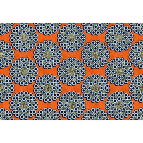 Fototapet Blommor M1-No.61381 - Tadessi - Digitaltryck - Orange - Blå - Modernt - Abstrakt