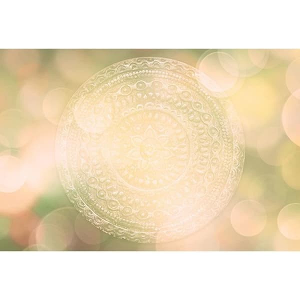 Orientalisk fototapet M1-No.60182 - Tadessi - Digitaltryck - Gul - Grön - Mandala