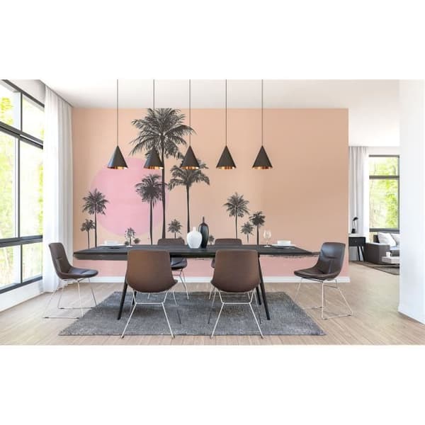 Palmträd Fototapet M1-No.61012 - Tadessi - Digitaltryck - Rosa - Beige - Strand