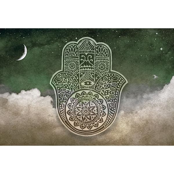 Orientalisk fototapet M1-No.60157 - Tadessi - Digitaltryck - Grön - Beige - Himmel