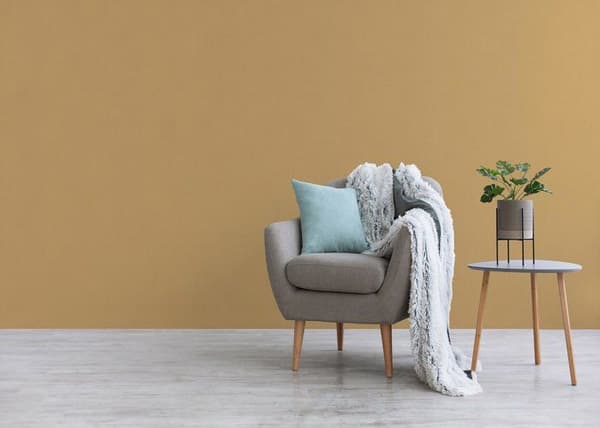 Enfärgad tapet M1-No.3254 Tapet av non-woven Gul enfärgad tapet