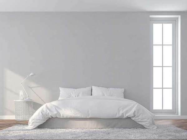 Tapet Ränder M1-No.3270 Vit strukturerad Horisontella ränder