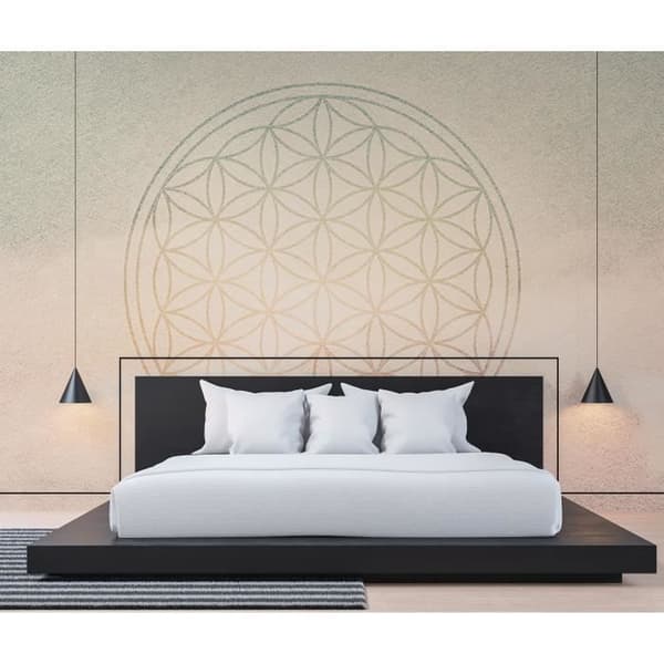 Orientalisk fototapet M1-No.60124 - Tadessi - Digitaltryck - Beige - Grön - Mandala