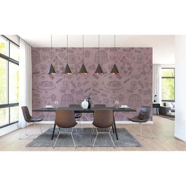 Abstrakt fototapet M1-No.60555 - Tadessi - Digitaltryck - Rosa - Svart - Kökstapeter