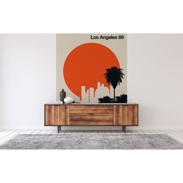 Tapet Skyline M1-No.61092 Digitalt tryck Orange Beige Hollywood Retro