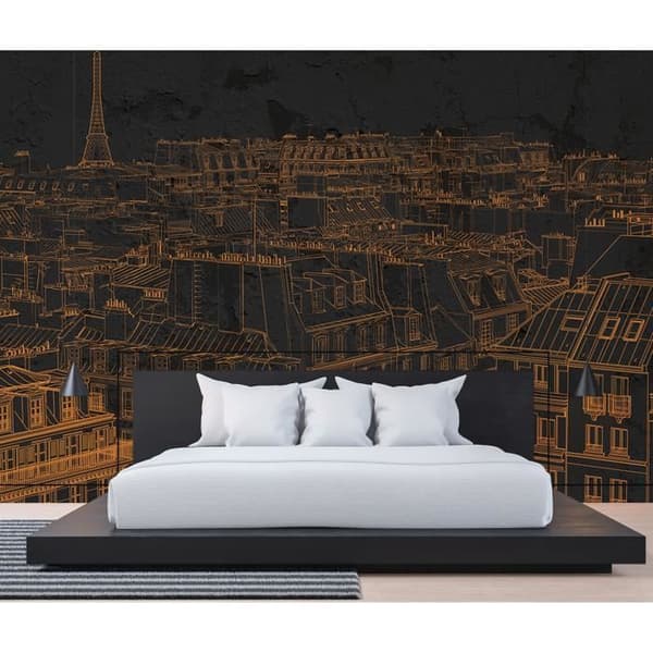 City Fototapet M1-No.60339 - Tadessi - Digitaltryck - Orange - Svart - Abstrakt