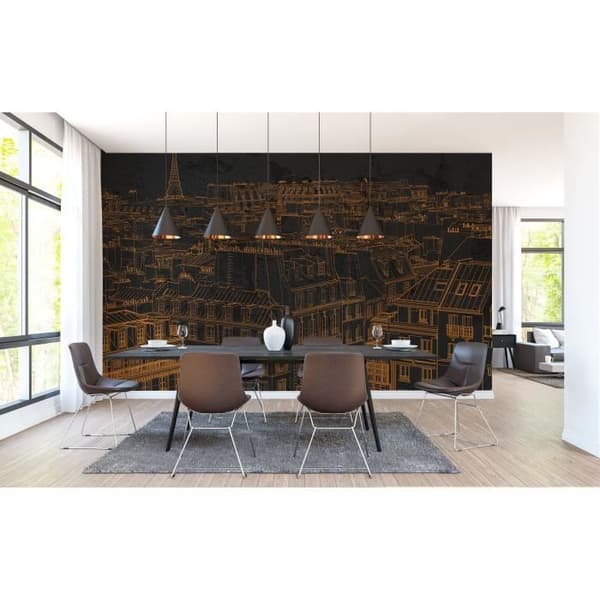 City Fototapet M1-No.60339 - Tadessi - Digitaltryck - Orange - Svart - Abstrakt