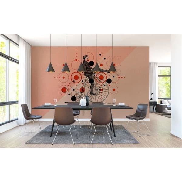 Tapet M1-No.61146 digitaltryck orange svart abstrakt