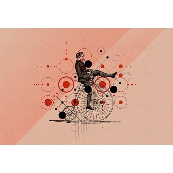 Tapet M1-No.61146 digitaltryck orange svart abstrakt