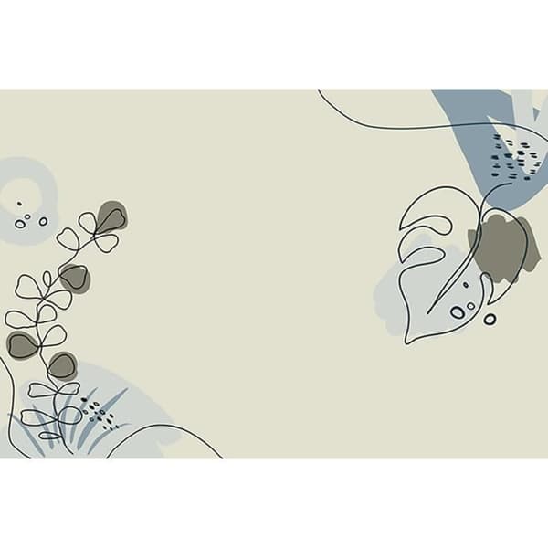 Modern fototapet M1-No.61128 - Tadessi - Digitaltryck - Beige - Blå - Blad