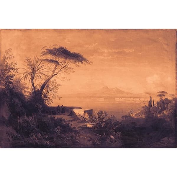 Fototapetmålning M1-No.60013 - Tadessi - Digitaltryck - Lila - Orange - Landskap