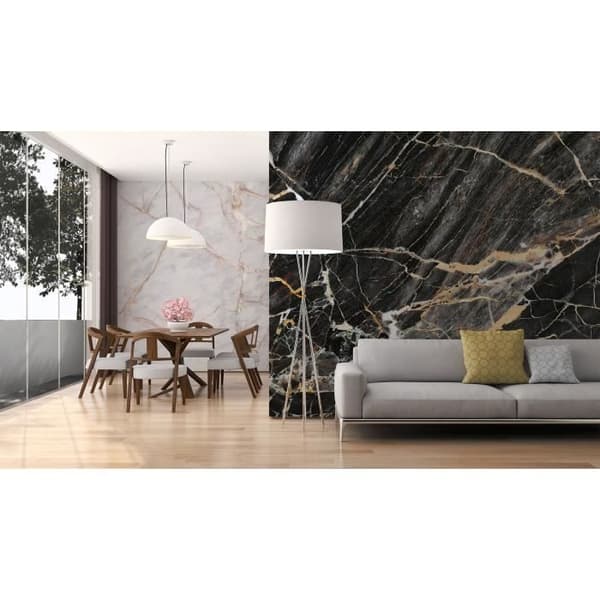 Fototapet Marmor M1-No.60373 digitaltryck svart vit stenutseende