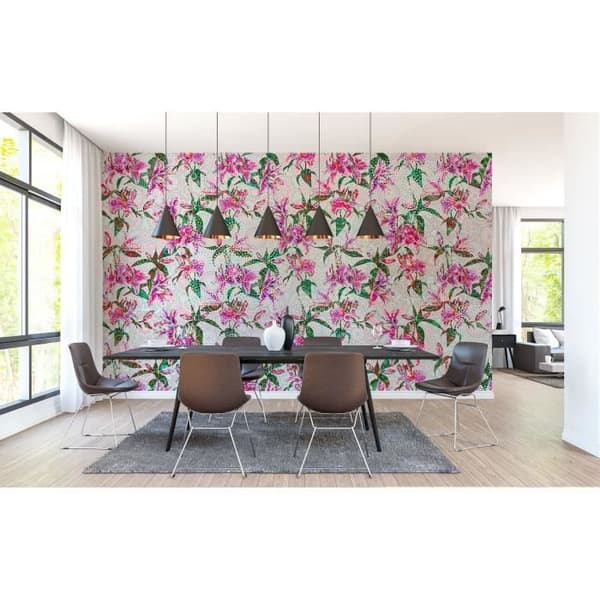 Blommor Fototapet M1-No.60645 - Tadessi - Digitaltryck - Rosa - Grön - Lily