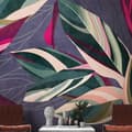 Miniatyrbild 1 av 4: Jungle Photo Wallpaper M1-No.10296 - Tadessi - Digitaltryck - Lila - Grön - Blad - Botanisk