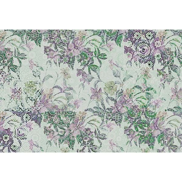 Fototapet Blommor M1-No.60643 - Tadessi - Digitaltryck - Grön - Lila - Växter