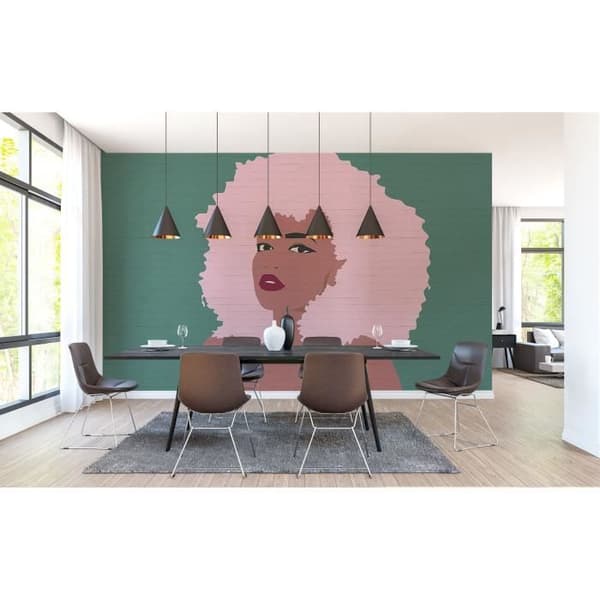 Modern Fototapet M1-No.61116 - Tadessi - Digitaltryck - Grön - Rosa