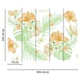 Miniatyrbild 1 av 3: Tapet blommor M1-No.60498 Digitaltryck Vit Grön Palmträd Dschungel
