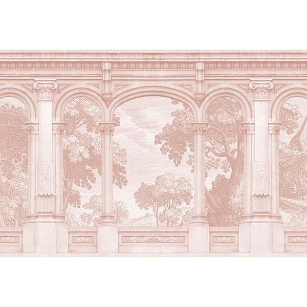 Panoramafototapet M1-No.61234 - Tadessi - Digitaltryck - Rosa - Vit - Skog - Träd