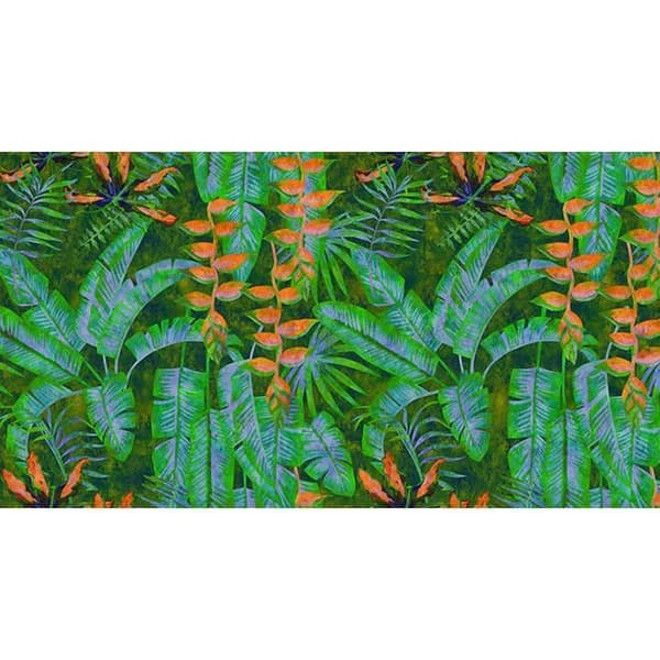 Jungle Photo Wallpaper M1-No.60965 - Tadessi - Digitaltryck - Grön - Orange - Växter
