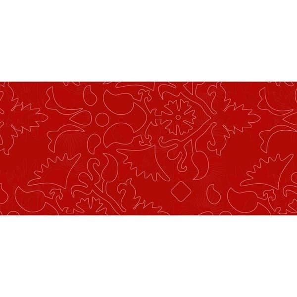 Abstrakt tapet M1-No.60003 Digitaltryck Röd Vit Blommor Grafik