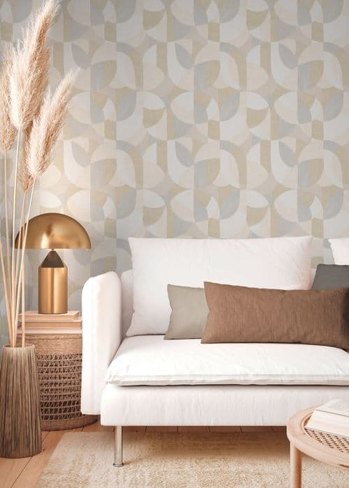Non-woven tapet 399324 grå ecru Beige grafisk French Affair A.S. Creation