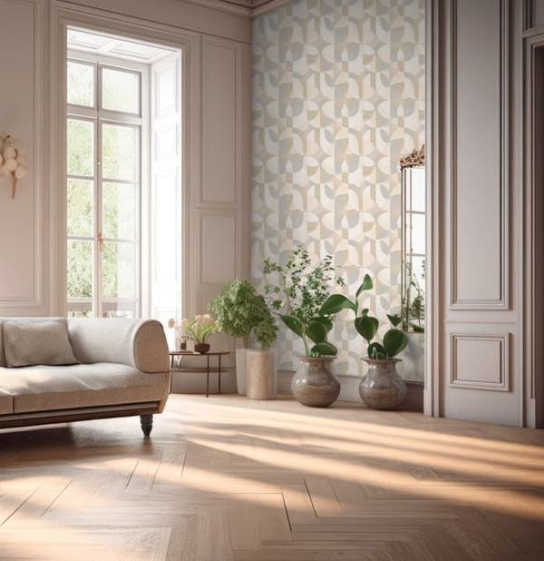 Non-woven tapet 399324 grå ecru Beige grafisk French Affair A.S. Creation