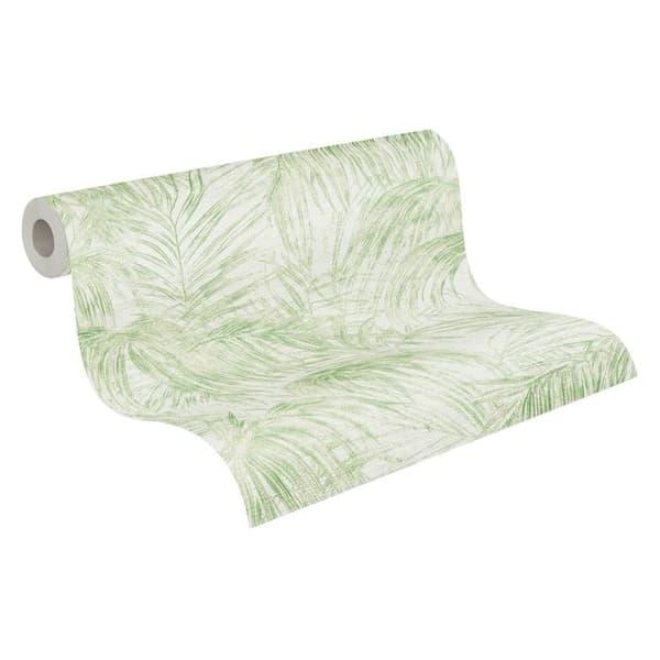 Non-woven tapet - ecru - grön - Mönstrade tapeter - blommor / blommig - Michalsky 6 - A.S