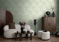 Miniatyrbild 2 av 5: Non-woven tapet - ecru - grön - Mönstrade tapeter - blommor / blommig - Michalsky 6 - A.S
