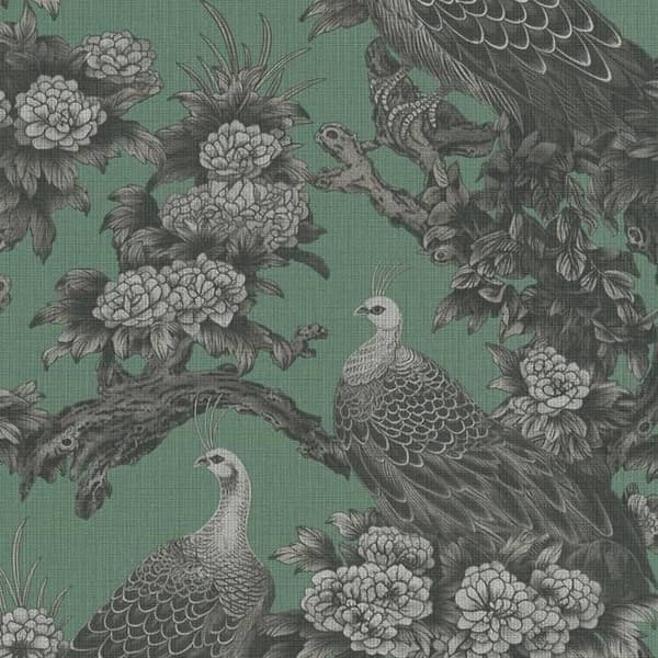 Non-woven tapeter - grå - grön - Mönstrade tapeter - blommor / blommig - Michalsky 6 - A.S