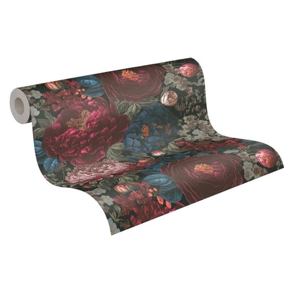 Non-woven tapeter - röd - blå - Mönstrade tapeter - blommor / blommig - Michalsky 6 - A.S