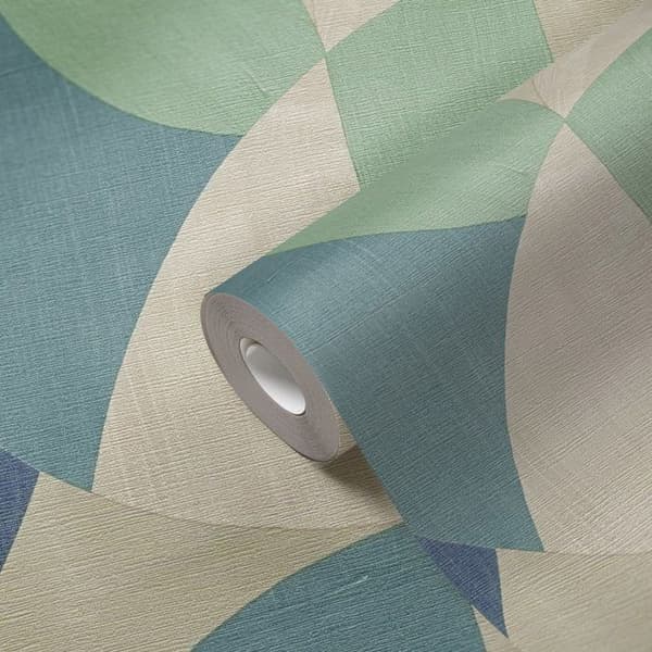 Tapet non-vävt 399322 écru beige Blau blå grafisk French Affair A.S. Creation