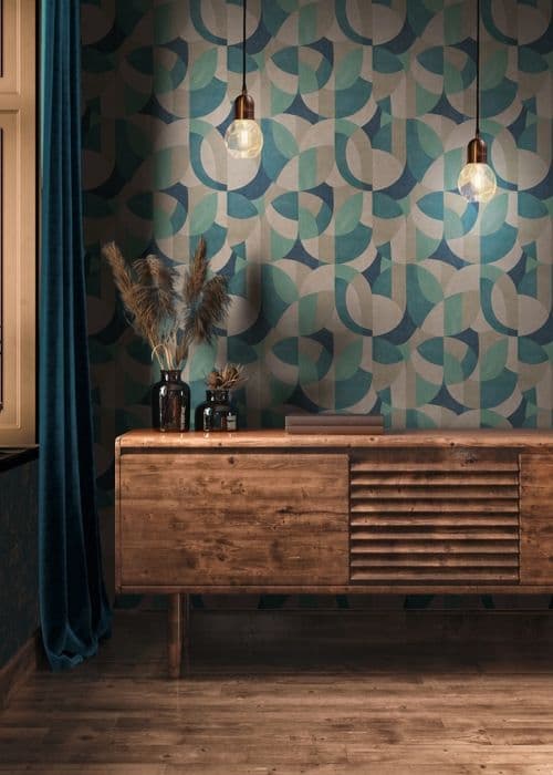 Tapet non-vävt 399322 écru beige Blau blå grafisk French Affair A.S. Creation