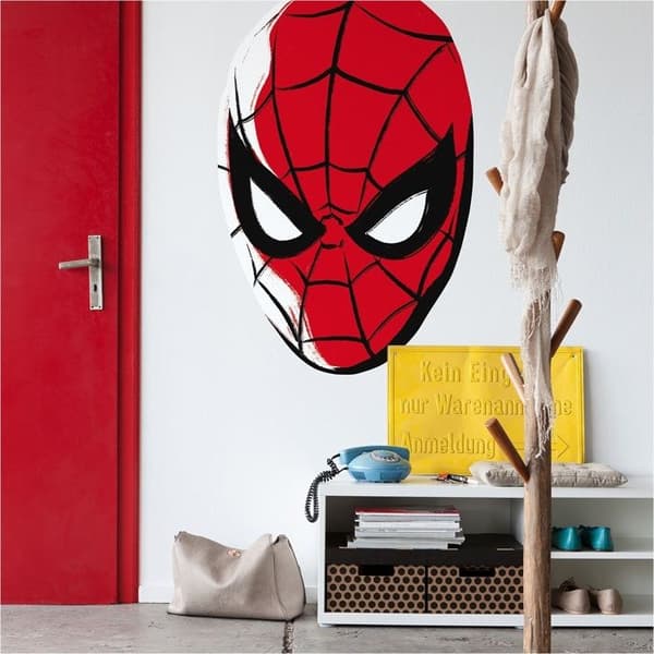 Tapet med Marvel Spindelman Huvud 125 x 125 cm Vinyltapet Självhäftande rund