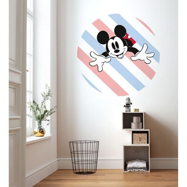 Komar Fototapet 125 x 125 cm Disney Dot Micky Hang in There Färgglad tecknad väggdekal 1 st