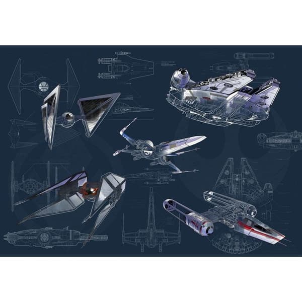 Komar Digitalt Tapet Foto Non-woven Star Wars Plan Rymdskepp 280 x 400 cm