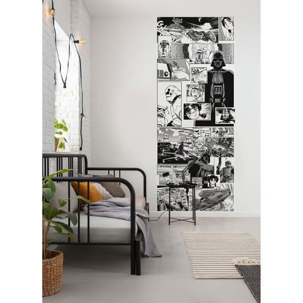 Komar Digitalt Tapet Foto Star Wars Manga BD i svart och vitt Dark Vador 250 x 100 cm non-woven