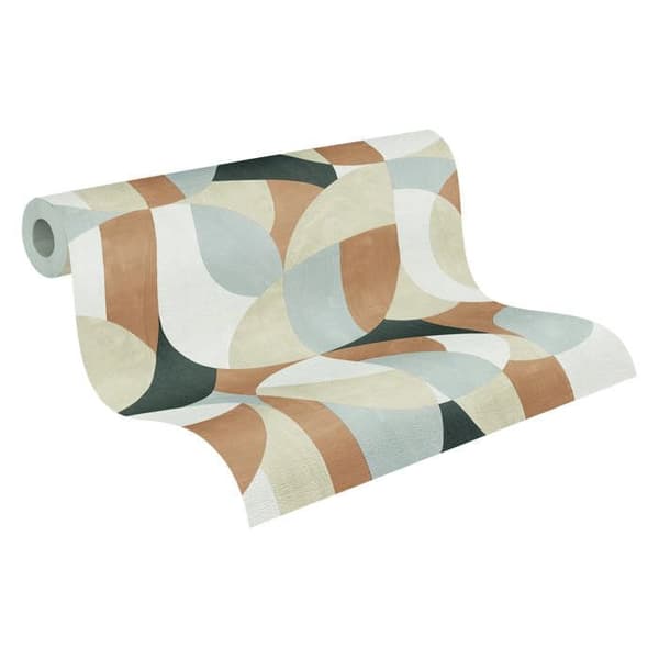 Non-woven tapet 399321 vit beige Schwarz svart grafisk French Affair A.S. Creation