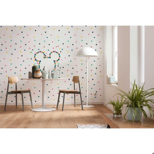 Tapet med Disney-motiv av Mickeys huvud 280 x 400 cm Non-woven Silhouette