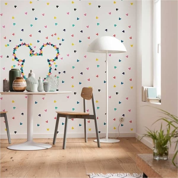Tapet med Disney-motiv av Mickeys huvud 280 x 400 cm Non-woven Silhouette