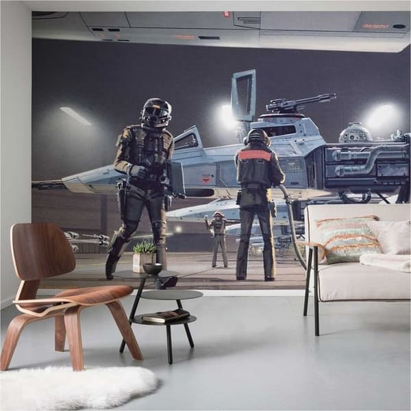 Komar Tapet Fotografi Star Wars Yavin Hangar 250 x 500 cm Non-vävd Rymdhamn på Yavin Jedis