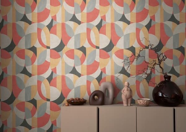 Papper utan papper 399323 grå beige Röd grafisk French Affair A.S. Creation